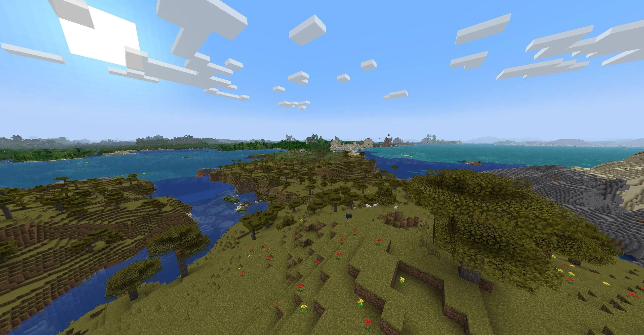 Screenshot from the homepage of Distant Horizons showing a further render distance