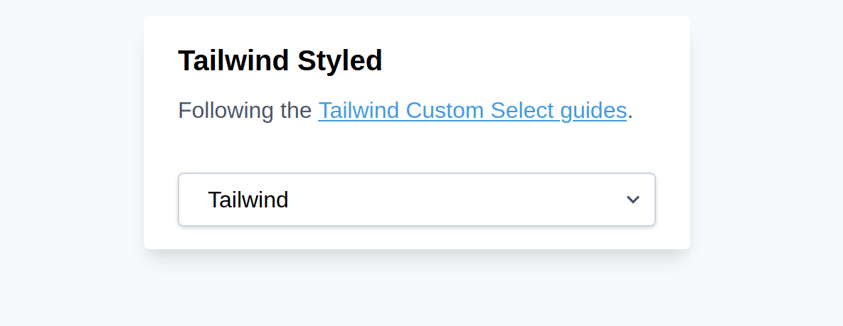 ember-select-light can be easily styled with Tailwind